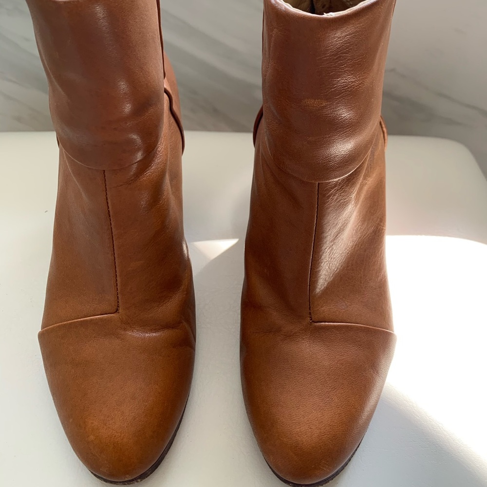 Rag & Bone Tan Leather Booties.